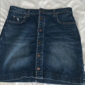 Hollister Jean button up skirt